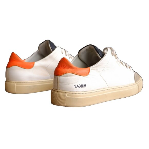 Axel Arigato White/Orange Leather Sneakers Size 8 US Mens - Picture 6 of 16
